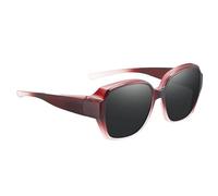 Square Polarized Fit-Over Sunglasses with UV400 Protection. Lightweight Shades for Over Prescription Glasses, Ideal for Driving, Fishing & Running