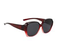 Square Polarized Fit-Over Sunglasses with UV400 Protection. Lightweight Shades for Over Prescription Glasses, Ideal for Driving, Fishing & Running