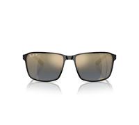 Square Polarized Sunglasses with Gold Mirrored Lenses - unisex - Ray-Ban - Sunglasses - Black - 59 MM - Accessories 59 MM
