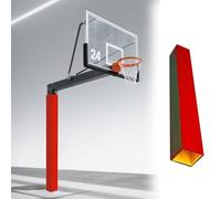 Square Pole Padding Wrap Around, Basketball Hoop Pole Systems Crash Pad, Player Protection and Safety Pole Cushion for Court Competition Site(Red,4.5"x4.5"/11.4x11.4cm)