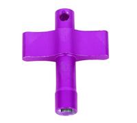 Square Port Drum Wrench, T Shape Tuning Key for Percussion Instruments, Metal Drum Adjustment Tool with Ergonomic Grip, Compact Drum Screw Wrench for Drummers and Technicians (WE18 Purple)