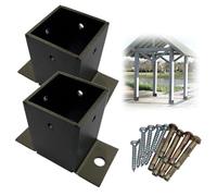 Square Post Bases Stainless Steel Flange Anchor Supports for Railing and Deck Installation