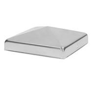Square Post Cap for Fence Posts, 160 x 160 mm, Galvanised Steel, Pyramid Shape, Cover Cap for Wooden Posts, Pack of 1, Stake Post Protective Cap, Protective Cover, Post Cover