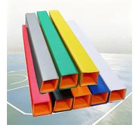 Square Post Safe Cush Basketball Pole Padding Column Cover for Gym & Courard 6FT Height 11"x11" - Blue Protective Padding for Sports Use