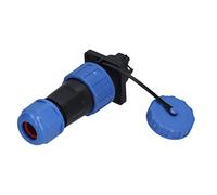 Square Power Connector, Copper Contact IP68 Protection Waterproof Plug Socket for Electrical Equipments for Communications(3 core)