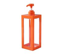 Square Press Lotion Dispenser Bottle - Fragrance-Free Pump for Shampoo Body Wash Soap Dispensing 500ml/750ml/1000ml Capacity(1000ml,Orange)