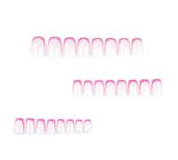 Square Press On Nails Designs Fake Glues Artificial Acrylic 12 Size 24pcs Stick For Womens Design False Nail