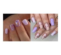 Square Press On Nails Designs Fake Stick In 12 Sizes 48 Pcs French Tips For DIYS Decorations Nail Coffin Almond French Tip Nail