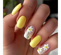 Square Press On Nails Designs Fake Stick On In 12 Sizes 24 Pcs French Tips For DIYS Decorations Acrylic Glues On Nail For Women Clear