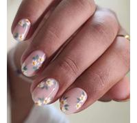 Square Press On Nails Designs Fake Stick On In 12 Sizes 24 Pcs French Tips For DIYS Decorations On Nail Coffin Almond French Tip On Nail