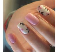 Square Press On Nails Designs Fake Stick On In 12 Sizes 24 Pcs French Tips For DIYS Decorations On Nail Coffin Almond French Tip On Nail