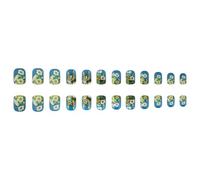 Square Press On Nails Fake Nails Easter Designs Glues On Nails Artificial Acrylic Nails 24pcs Stick On Nails For Women