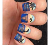 Square Press On Nails Sea Mew Fake Stick On In 12 Sizes 24Pcs French Tips For Art Decorations Acrylic Glues On Nail For Women Clear