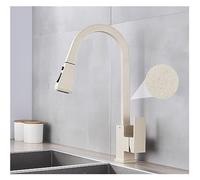 Square Pull Out Kitchen Faucet 360° Single Handle Hot & Cold Water Mixer Deck Mounted Modern Design for Easy Use and Slish Kitchen Upgrade