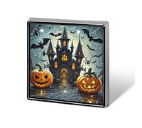 Square Pumpkin Lantern Castle Brooch Classic Mini Pin 0.7 Inch Aluminum Alloy Lapel Pin Personalized Button Badge for Backpack Hat Suit Jacket Clothing Decoration
