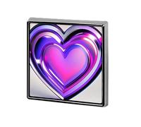 Square Purple Hearts Brooch Classic Mini Pin 0.7 Inch Aluminum Alloy Lapel Pin Personalized Button Badge for Backpack Hat Suit Jacket Clothing Decoration