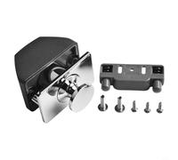 Square Push Button Catch Lock for Cupboard Cabinet Caravan Latch Knob, 30mm Cutout, Zinc Alloy, Chrome/Nickel Finish, No Key Required, Lightweight & Durable(Chrome)