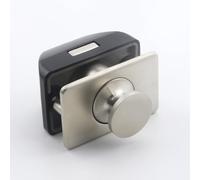 Square Push Button Catch Lock Zinc Alloy Chrome Nickel Finish, 30 mm Cut-Out, No Key Design Cabinet Cupboard Latch for Caravan Camper Boat Yacht Ambulance Car Furniture, 1 Pack