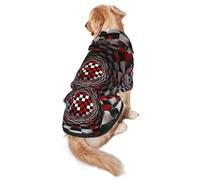 Square Puzzle Room Dog Hoodie for Medium and Large Dogs â€“ Soft Polyester Pet Clothes, Suitable for All Seasons
