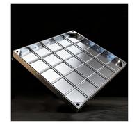 Square Recessed Septic Tank Cover, Driveway Lid with Base, Flush-Fit Stainless Steel Inspection Cover for Heavy Loads
