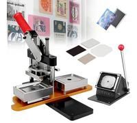 Square Rectangle Magnet Maker Machine & Press Kit, Includes Paper Cutter, Cardboard Supplies and Photo Sheets for Personalized Photo Magnets