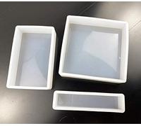 Square Rectangle Resin Casting Molds 3Pcs/Set, DIY Silicone Coaster Epoxy Mould Crystal Embed Making Mold Handcraft Resin Casting Epoxy Mould Tools Home Decor Concrete, Cement, Decoration