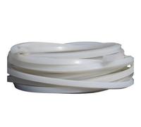 Square Rectangle Rubber Seal Strip, White Solid Silicone Rubber Square Weatherstrip for Electronic, Multiple Sizes
