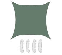 Square Rectangular Sunshade Canopy, Waterproof UV Protection, Tear-Resistant Awning for Camping, Multiple Colors, Includes Tie Ropes, Dark Green, 6x6m
