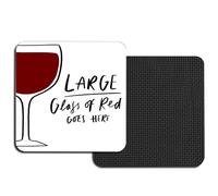Square Red Wine Coasters for Drinks,Funny Drink Coasters Set of 2,Red Wine Coaster for Home Office Table Kitchen Desk Decor Coffee Beer Bar,Birthday Gifts for Women Men Mom Wines Lover