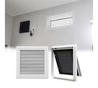 Square Register Cover Vent Grill for Wall Ceiling, Metal Louvered Access Panel with Filter Mesh, Commercial Home Ventilation Exhaust Hood(150x150 mm/5.9x5.9 in)