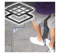 Square Reinforced Septic Tank Lid，13-41 Inch Manhole Covers Outdoor Heavy Duty，Stainless Steel Invisible Sewage Basin Cover with Base for Paving(45x45cm(17.7"x17.7"))