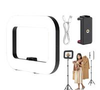 Square Ring Light - Video Stabilizer Selfie Lamp, Multifunctional LED Fill Light, Adjustable Brightness, Dimmable Panel | Live Streaming, Product Photography, Video Recording, Content First