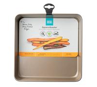 Square Roasting Tray with Rolled Edges - Non-Stick Heavy Gauge 0.8mm Carbon Steel, LFGB Certified & 20 Year Guarantee. Perfect for Baking & Roasting. Easy to Clean, Durable & Safe. Black Colour