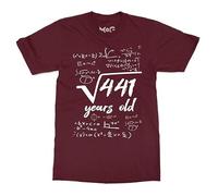 Square Root 441 Years Old T-Shirt - Men - XL - Maroon - Funny 21st Birthday Celebration - Bday Crew Matching Party Tee for Men Women Kids