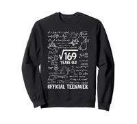 Square Root of 169 Years Old 13th Birthday Thirteen Year Old Sweatshirt