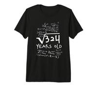 Square Root of 324, 18 Years Old Funny Birthday Math Science Premium T-Shirt