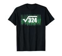 Square Root Of 324 18th Birthday 18 Year Old Gifts Math Bday T-Shirt