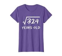 Square Root of 324 18th Birthday 18 Years Old Math Funny T-Shirt