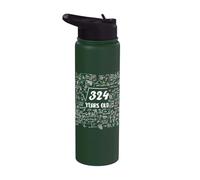 Square Root of 324 Bday Math 18th Birthday 18 Years Old Stainless Steel Insulated Water Bottle