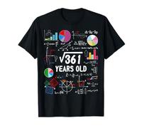 Square Root Of 361 19th Birthday 19 Year Old Math Nerd T-Shirt