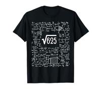 Square Root of 625 Birthday Gift 25 Year Old Math T-Shirt