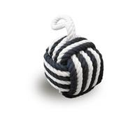 Square Rope Door Stopper 14x14CM Nautical Square Beige & Blue Rope Knot Doorstop with Handle 1.7KG/3.75LB Weighted Interior Door Stops Handmade Decorative Rope Door Stop for Door and Window