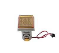 Square/Round 22mm Led digital Timer Meter 0-60 minute/0-999hour AC 220V-380V Signal Light Indicator Panel mounting(Square-Yellow)