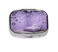 Square Round Beer Pill Case Heart Pill Case 2 Compartment Daily Travel Pill Box for Pocket Wallet Portable Liver Oil Storage Box