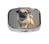 Square Round Cartoon Pill Case Daily Box 2 Compartments Travel Pill Container for Pocket Wallet Liver Oil Storage Box