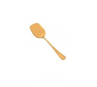 Square Round Head Serving Spoon 304 Stainless Steel Ergonomic Handle Mirror Finish for Home Restaurant Buffet Catering Utensil Silver (Gold)