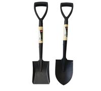 Square & Round Mini Shovel Set Round & Square Head Micro Shovel Set Wood Handel