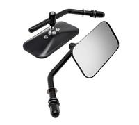 Square Round Motorcycle Rear Mirrors Black Side Mirror For For D&avidson Cross Bones Heritage Softail Street Bob F&atboy