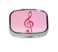 Square Round Pill Case Pink Notes Pill Box Daily 2 Compartment Travel Pill Container for Pocket Purse Portable Medicine Cod Liver Oil Storage Box 2 Times a Day Pill Organizer