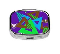 Square Round Pill Case Triangle Vitality Pill Box Daily 2 Compartment Travel Pill Container for Pocket Purse Portable Medicine Cod Liver Oil Storage Box 2 Times a Day Pill Organizer